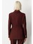 Kruvaze Yaka Kapak Cepli Ceket Bordo 05013 3