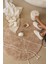 Travertine Yuvarlak Banyo Paspası %100 Pamuk 100X100 Kahverengi 1