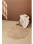 Travertine Yuvarlak Banyo Paspası %100 Pamuk 100X100 Kahverengi 4