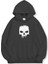 Unisex Sweatshirt Oversize Hoodie Black Skull 1