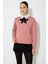 Gömlek Yaka Detaylı Kazak Pembe 1