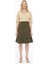 Kadın Haki Mevsimlik Parçalı kloş Midi Etek 1896-63 11