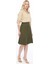 Kadın Haki Mevsimlik Parçalı kloş Midi Etek 1896-63 12
