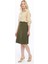 Kadın Haki Mevsimlik Parçalı kloş Midi Etek 1896-63 13