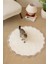 Scallop Yuvarlak Banyo Paspası Bambu 90X90 Bej 2