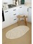 Allesi Tekli Banyo Paspası %100 Pamuk 65X115 Ekru 2