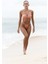 Bunga Bağlamalı Büzgü Detay Somon Bikini Üstü 1