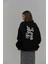 Fear Less Siyah Oversize Sweatshirt 2