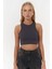 Fleur Fitilli Halter Yaka Antrasit Crop 1