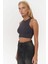 Fleur Fitilli Halter Yaka Antrasit Crop 2