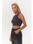 Fleur Fitilli Halter Yaka Antrasit Crop 3