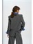 Jessical Çizgili Füme Blazer 5
