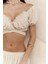 Indriya Bej Crop Etek Takım 4