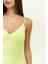 Olesya Askılı Neon Yeşil Maxi Boy Elbise 4