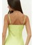 Olesya Askılı Neon Yeşil Maxi Boy Elbise 5