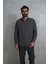 Wesley Erkek Oversize Krinkıl Antrasit Gömlek 2