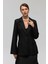 Lecco Dar Kesim Siyah Blazer 1