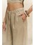 Moira Haki Keten Crop Pantolon Takım 5
