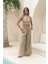 Moira Bej Keten Crop Pantolon Takım 2