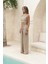 Moira Bej Keten Crop Pantolon Takım 3