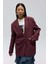 Symi Geniş Kesim Basic Bordo Blazer 2