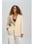 Solara Arkası Düğmeli Naturel Blazer 1