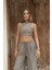 Moira Füme Keten Crop Pantolon Takım 1