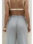 Bima Yırtmaç Detaylı Gri Pantolon 5