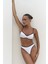 Laili Kontrast Şerit Detaylı Beyaz Bikini Üstü 1