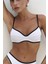 Laili Kontrast Şerit Detaylı Beyaz Bikini Üstü 3