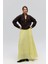 Jayla Kırışık Detay Sarı Uzun Etek 2