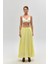 Jayla Kırışık Detay Sarı Uzun Etek 3