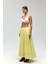 Jayla Kırışık Detay Sarı Uzun Etek 4
