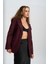 Volda Yaka Detay Bordo Blazer 1