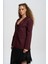 Volda Yaka Detay Bordo Blazer 3