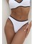 Laili Kontrast Şerit Detaylı Beyaz Bikini Altı 3