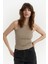 Bone Haki Yıkamalı Fitilli Crop 3