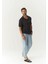 Leonard Erkek Düğme Detay Füme Triko T-Shirt 1