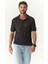 Leonard Erkek Düğme Detay Füme Triko T-Shirt 3