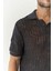 Leonard Erkek Düğme Detay Füme Triko T-Shirt 5