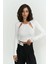 Mastery Ip Detaylı Uzun Kollu Beyaz Bluz 1