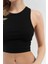 Fleur Fitilli Halter Yaka Siyah Crop 3