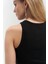 Fleur Fitilli Halter Yaka Siyah Crop 5