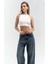 Fleur Fitilli Halter Yaka Beyaz Crop 1
