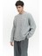 Vincent Yırtık Detay Gri Erkek Triko Kazak 1