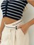Venice Ters Kemer Detay Naturel Keten Pantolon 4