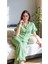 Yeşil Çiçekli Yaz Esintili Pijama Takımı 7345 1