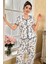 Mavi Çiçekli Düğme Detaylı Yazlık Pijama Takımı 7347 1
