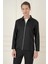 Slim Fit Fermuarlı Yan Cep Mevsimlik Casual Siyah Mont mt 174 3