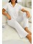 Beyaz Mini Kalp Baskılı Pinterest Pijama Takımı 7197 1